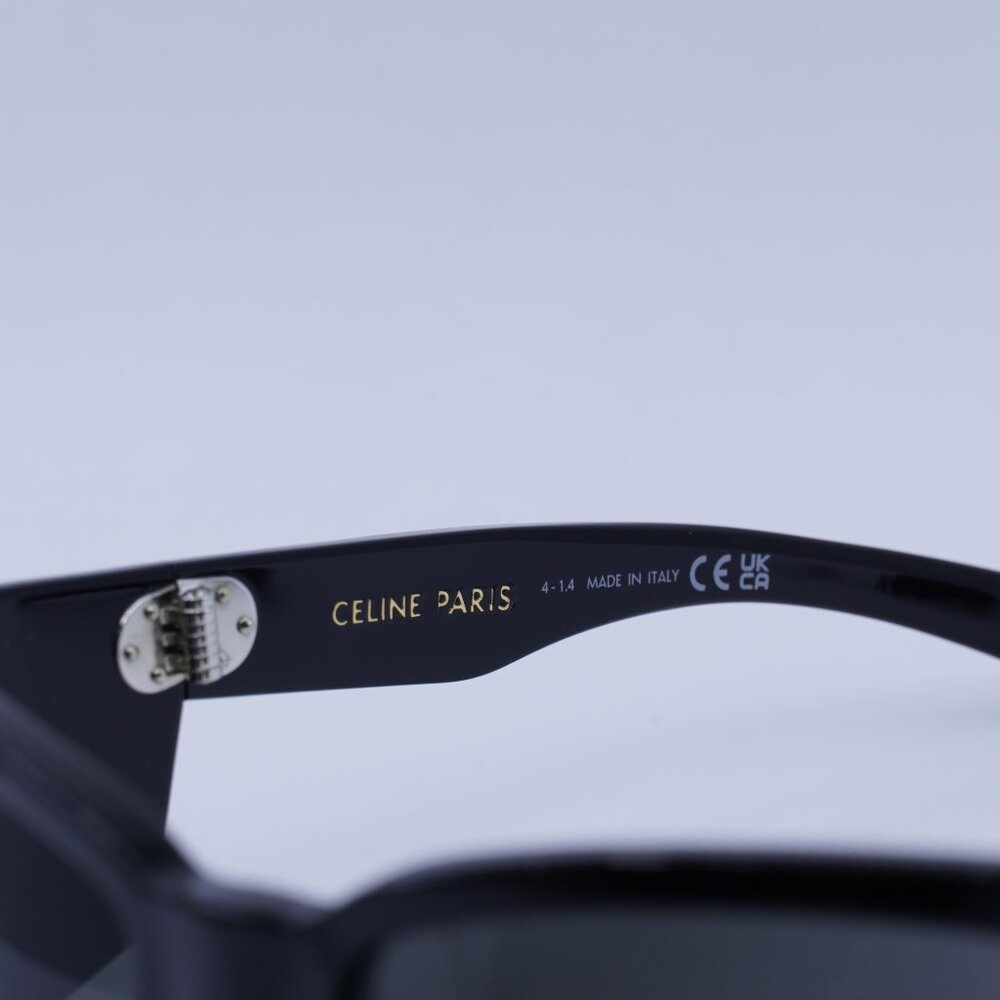 Celine CL40290I 01A Sunglasses Black Geometric Frame, Smoke Lenses - Picture 6 of 10